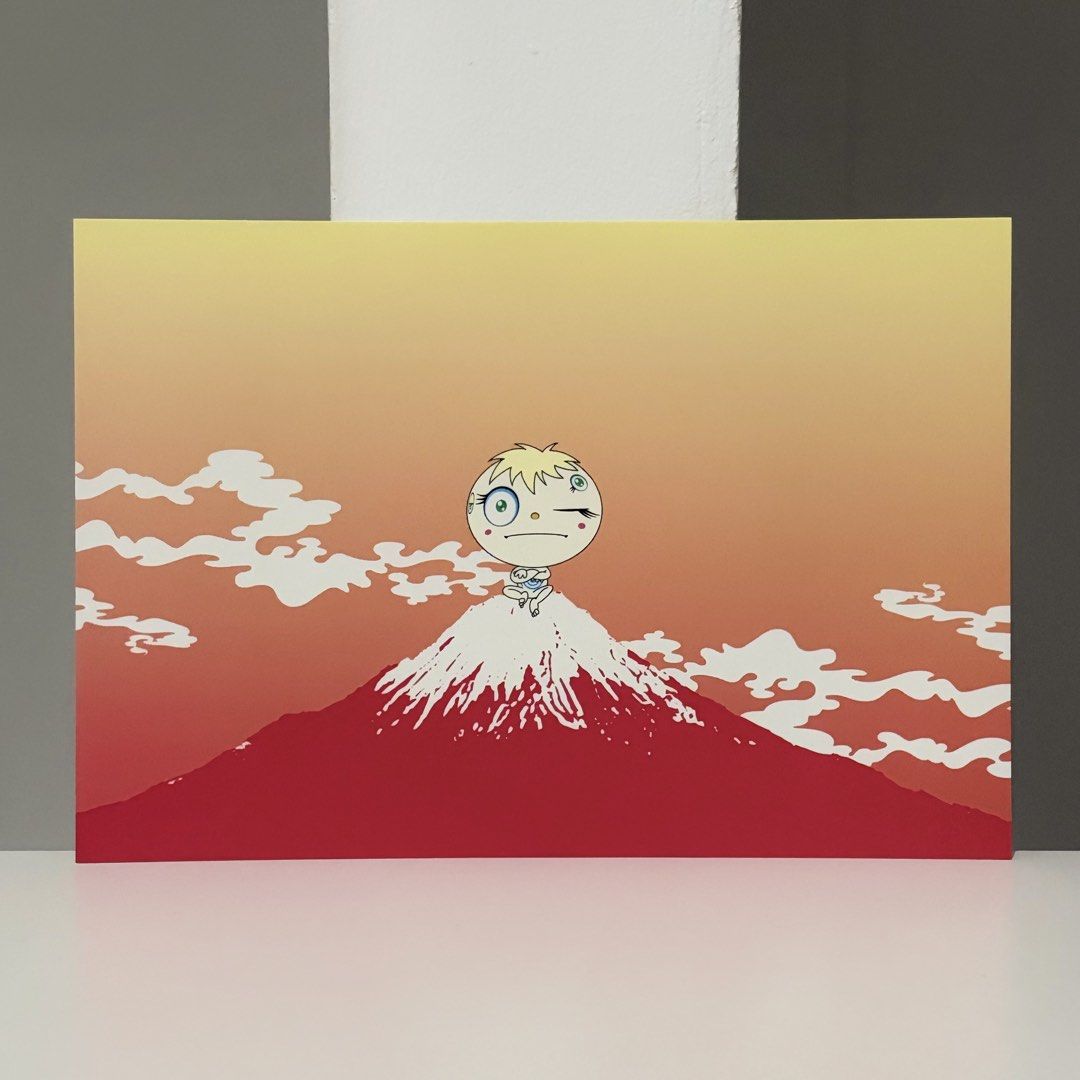 Framed Takashi Murakami Postcard “Mt. Fuji” (Category: Art & Prints) located in Santa Rosa. Submitted by shikaricollectibles (Listing ID 1469683084, Image 3). Description: Framed Takashi Murakami Postcard “Mt. Fuji” An art postcard featuring Takashi Murakami, released in 2001. Postcard Size: 6.9 x 4.75 inches Frame Size: 12.3 x 10.1 inches Frame Thickness: 1 inches Frame Color: White Glazing: Glass Mat Border: 2 Inches Mat Color: Off-white.