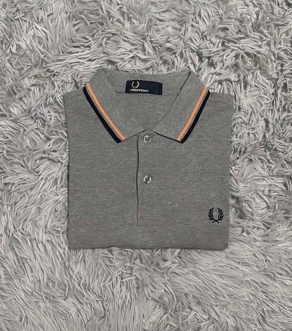 Fred Perry Twin Tipped Gray Polo Shirt, Men's Fashion, Tops & Sets ...