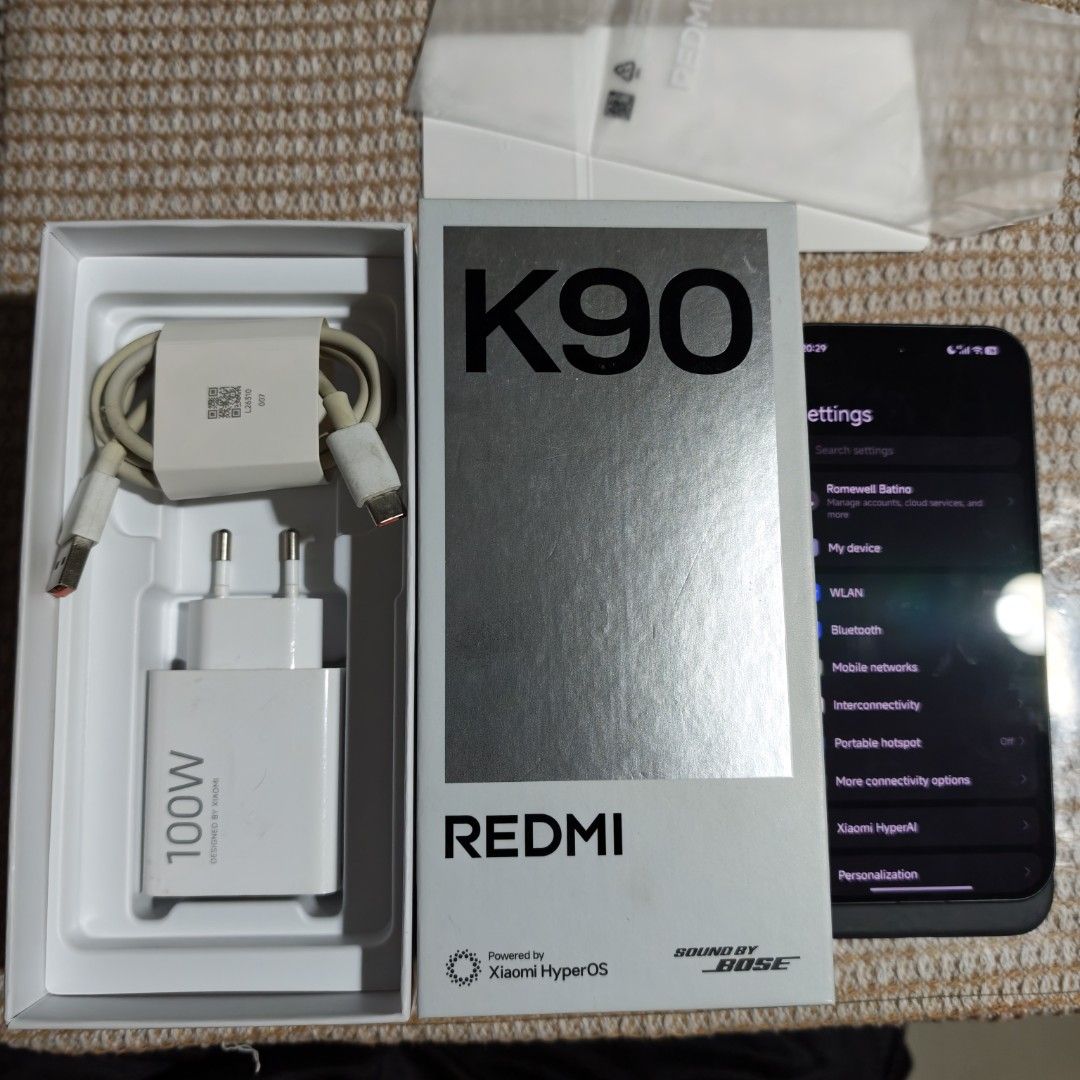 FS REDMI K90 12/256 (Category: Xiaomi) located in Manila. Submitted by roamwheel (Listing ID 1469688659, Image 1). Description: Redmi K90 5G (China Version) – 12GB RAM / 256GB Storage (Black) Price is ₱22,000 Negotiable. Please respect post. No rush to sell. Redmi K90 5G (Black - China ROM) 12GB RAM 256GB ROM Snapdragon 8 Elite (3nm flagship processor) 6.59-inch 2K OLED Display 120Hz refresh rate / 3840Hz PWM dimming 7100mAh Si/C ultra-battery 10