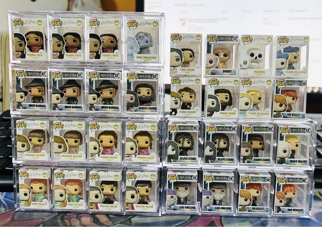 Funko Bitty Pop Harry Potter Figures Collection (Category: Designer & Blind Box Toys) located in Manila. Submitted by bet_thel (Listing ID 1469628304, Image 1). Description: - Massive Harry Potter Bitty Pop collection - Includes fan-favorite characters like Dumbledore, Hermione, Ron, and Hagrid - Comes with protective clear acrylic display cases - Ideal for completing your wizarding world miniature shelf display - Selling duplicates and extras to