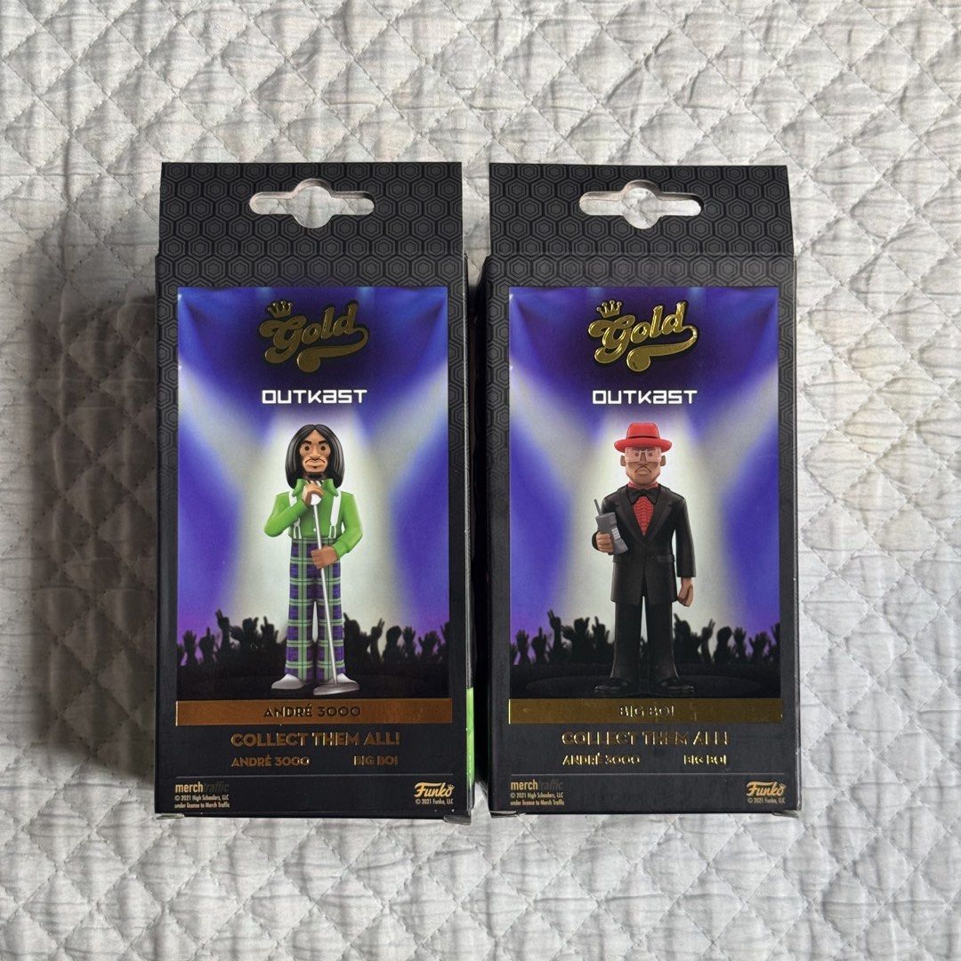 Funko Gold Outkast Set (Category: Character Goods) located in Baguio. Submitted by vincepila (Listing ID 1469647733, Image 2). Description: Funko Gold Outkast Set PRICE: ₱1,200 set MOP: Cash, Gcash, BPI MOD: dropping/meetup/shipping LOCATION: Baguio City PM me for more details..