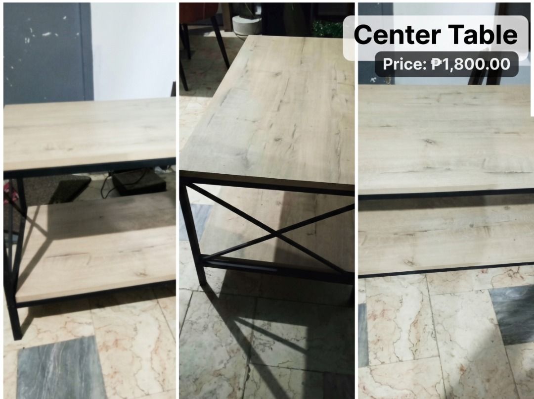 FURNITURE DECLUTTER / RUSH SALE! (Category: Tables & Sets) located in Quezon City. Submitted by gd247 (Listing ID 1469650685, Image 2). Description: Pre-loved at quality furniture pieces na siguradong babagay sa inyong bahay o opisina. Lahat ay nasa maayos na kondisyon (as shown in photos). Pwede kayong pumili ng bawat nagustuhang piraso! PRICE LIST PER ITEM: Study Chair (white shell design)—₱1,500.00 Dresser Chair (brown geometric design)—₱1,800