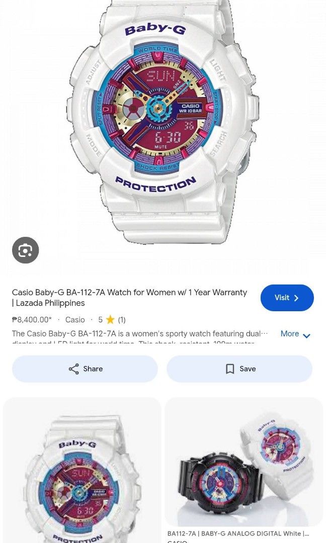G shock (Category: Luxury Watches) located in Angeles City. Submitted by mjshoppingretail (Listing ID 1469623346, Image 1). Description: Brandnew no tag box lang and carecard.