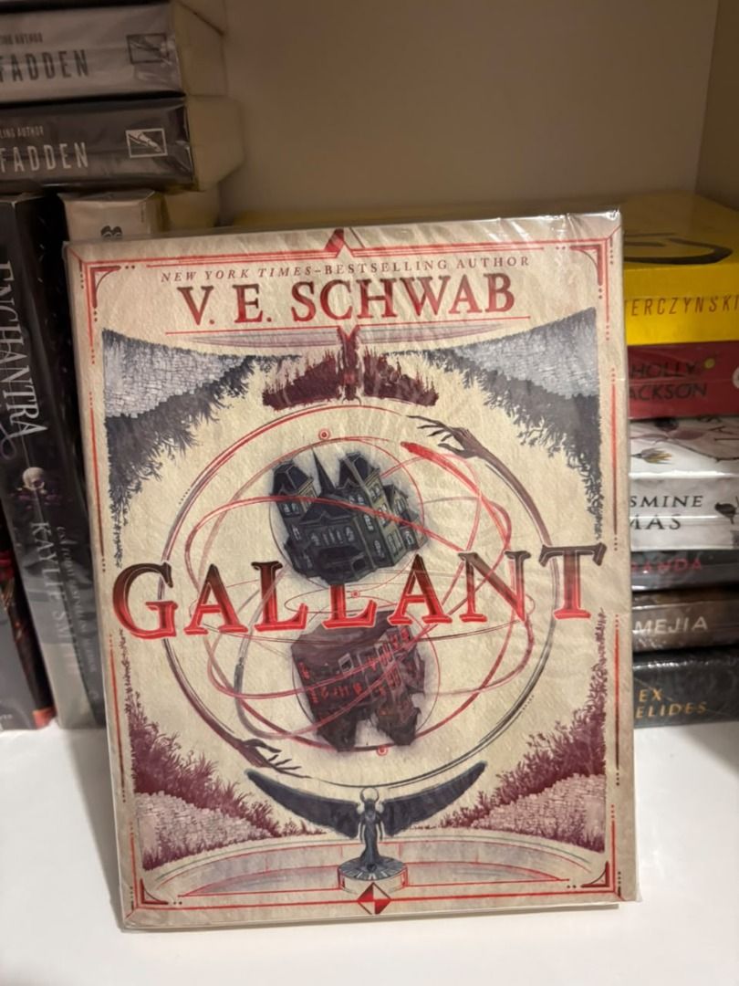 Gallant by V. E. Schwab Paperback Novel (Category: Storybooks) located in Caloocan City. Submitted by boldstorm-6421 (Listing ID 1469748953, Image 1). Description: - Title & Author: Gallant by V.E. Schwab (NYT Bestselling Author) - Condition: In good condition, minimal foxing. No annotation, No folds, No creases - Genre: Fantasy fiction with dark themes and intricate gothic cover illustration.