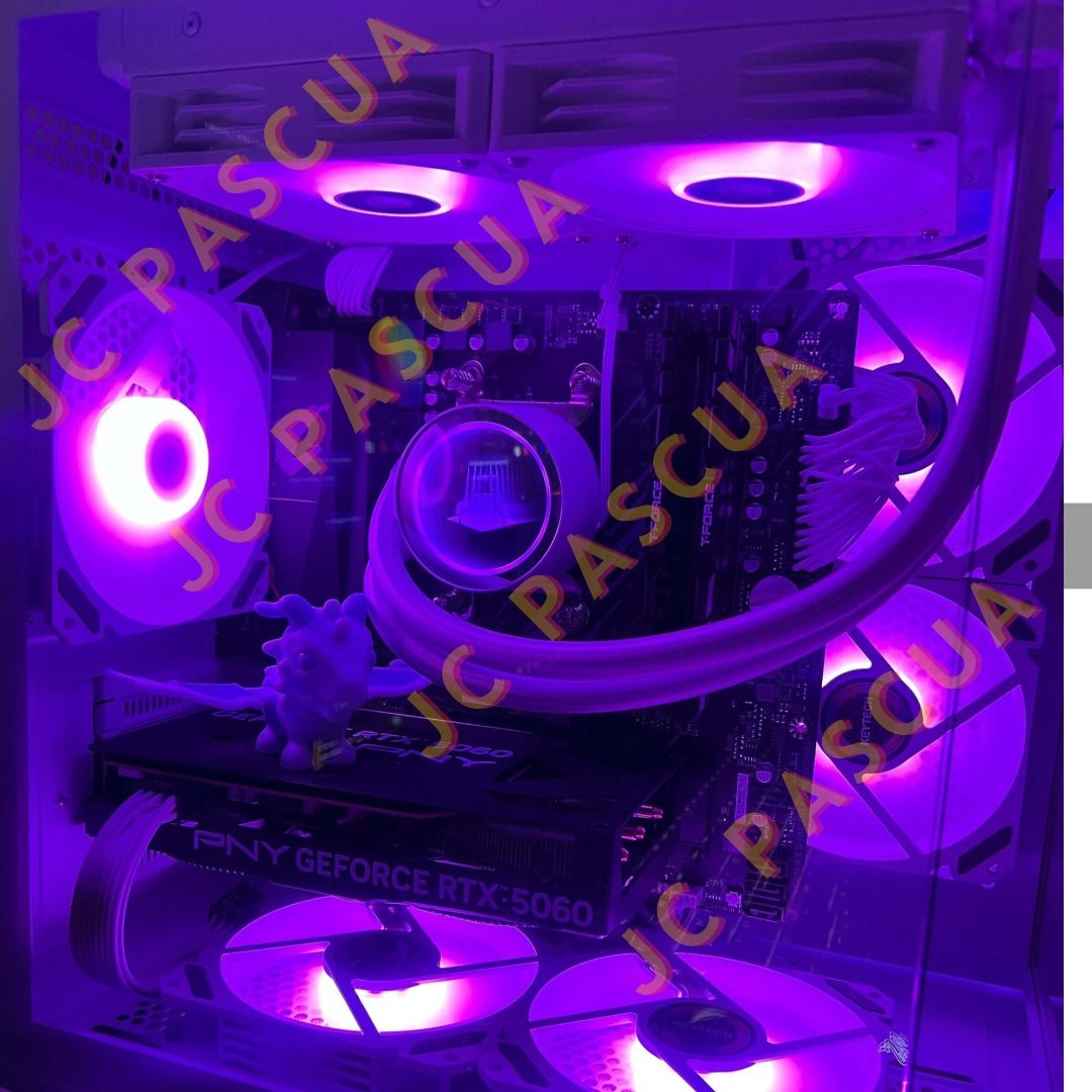 GAMING PC (Category: Desktops) located in Caloocan City. Submitted by juseppph (Listing ID 1469197074, Image 2). Description: SELLING for 65k NEGO sa Sure buyer. PROC: R7 5700X MOBO: Gigabyte B550 AORUS RAM: T-FORCE 16GB (2x8GB) SSD: NVME 512 GB GPU: PNY GeForce RTX 5060 8GB OC COOLER: Jungle Leopard 240P AIO PSU: SAMA G750W 80+ GOLD Fully Modular CASE: Keytech Robin Panoramic TG MATX Case System Unit only Bought on June 6, 2026 (4 months old) Al
