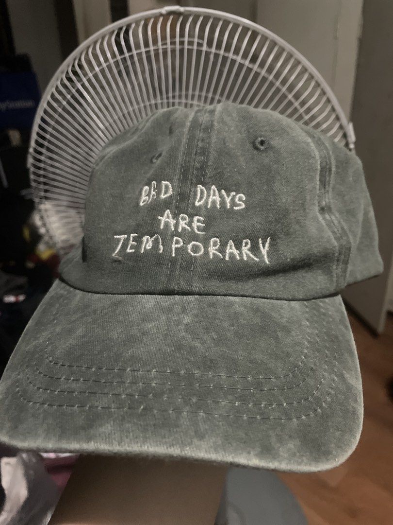 Geloy Concepcion - Bad Days Are Temporary Grey Cap (Category: Caps & Hats) located in Manila. Submitted by spongebro (Listing ID 1469694671, Image 1). Description: First release of Geloy Concepcion’s caps.