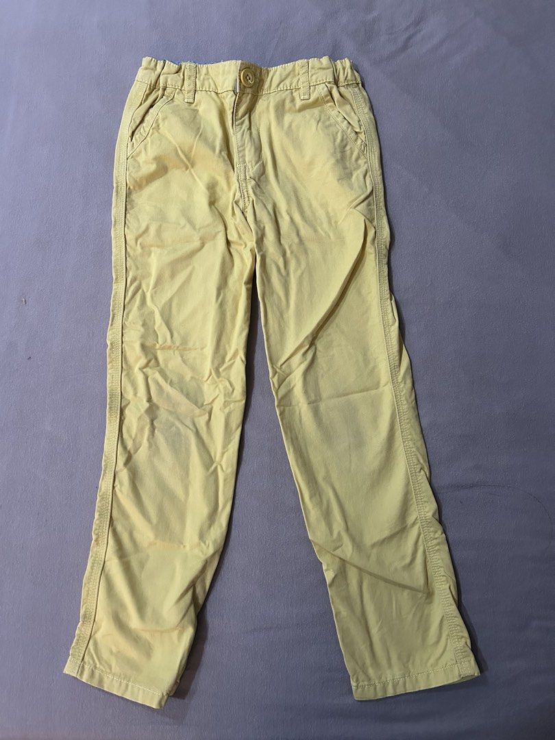 Gingersnaps Yellow Pants Size 6 (Category: Babies & Kids Fashion) located in Quezon City. Submitted by poaimommy (Listing ID 1469585344, Image 1). Description: - Brand: Gingersnaps - Size: 6 - Color: Bright yellow with cute blue star patterned inner waistband. Waistband is adjustable - Pockets: Front and back pockets with button closures - Condition: Great pre-loved condition (ready to wear).