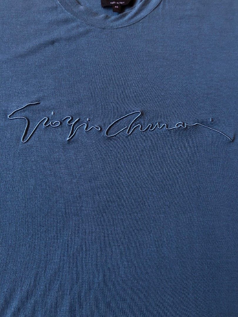 GIORGIO ARMANI EMBROIDERED SHIRT (Category: Tshirts & Polo Shirts ) located in Baybay. Submitted by dathrifted (Listing ID 1469605270, Image 2). Description: GIORGIO ARMANI EMBROIDERED SHIRT SIZE 48 ON TAG Width- 19 Length- 27.5 EXCELLENT CONDITION PM if Interested📩📩📩.