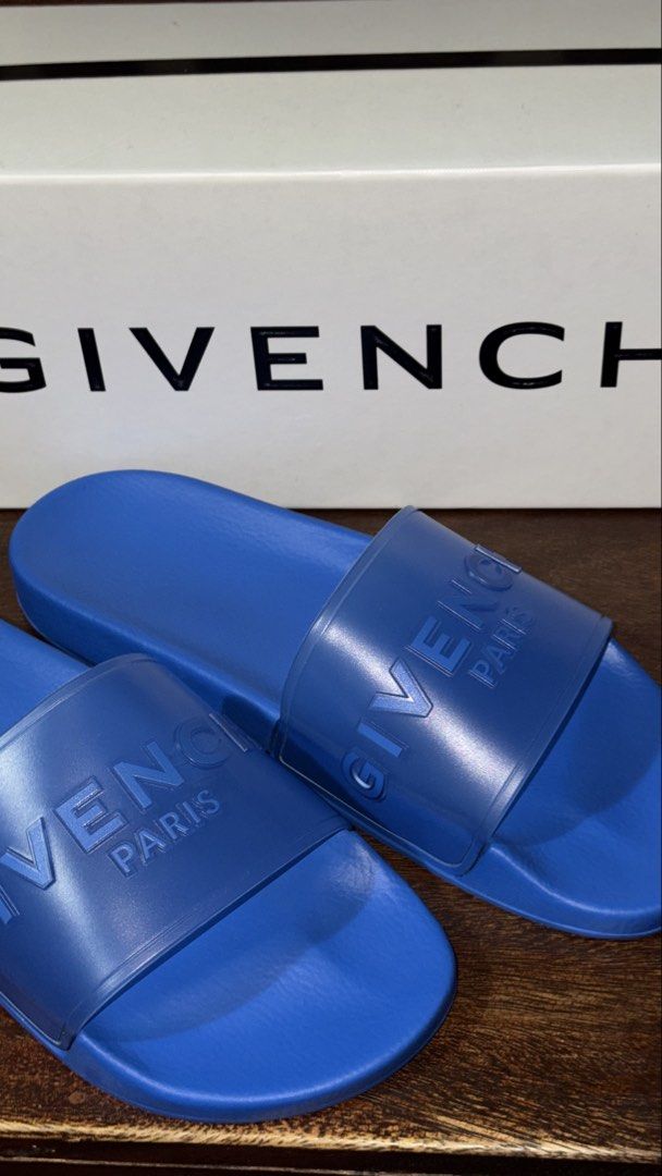 Givenchy Blue Slides with Original Box (Category: Slippers & Slides) located in Bacoor. Submitted by jiricu1 (Listing ID 1469726567, Image 2). Description: Blue Givenchy slides “Brand New” Complete box Srp € 275 .