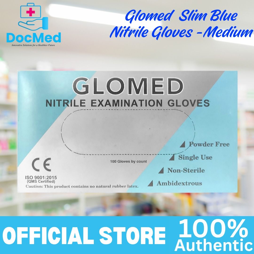 GLOMED BLUE NITRILE GLOVES 100 PCS PER BOX (Category: Medical Supplies & Tools) located in Quezon City. Submitted by dxs_zyra (Listing ID 1469594232, Image 3). Description: .