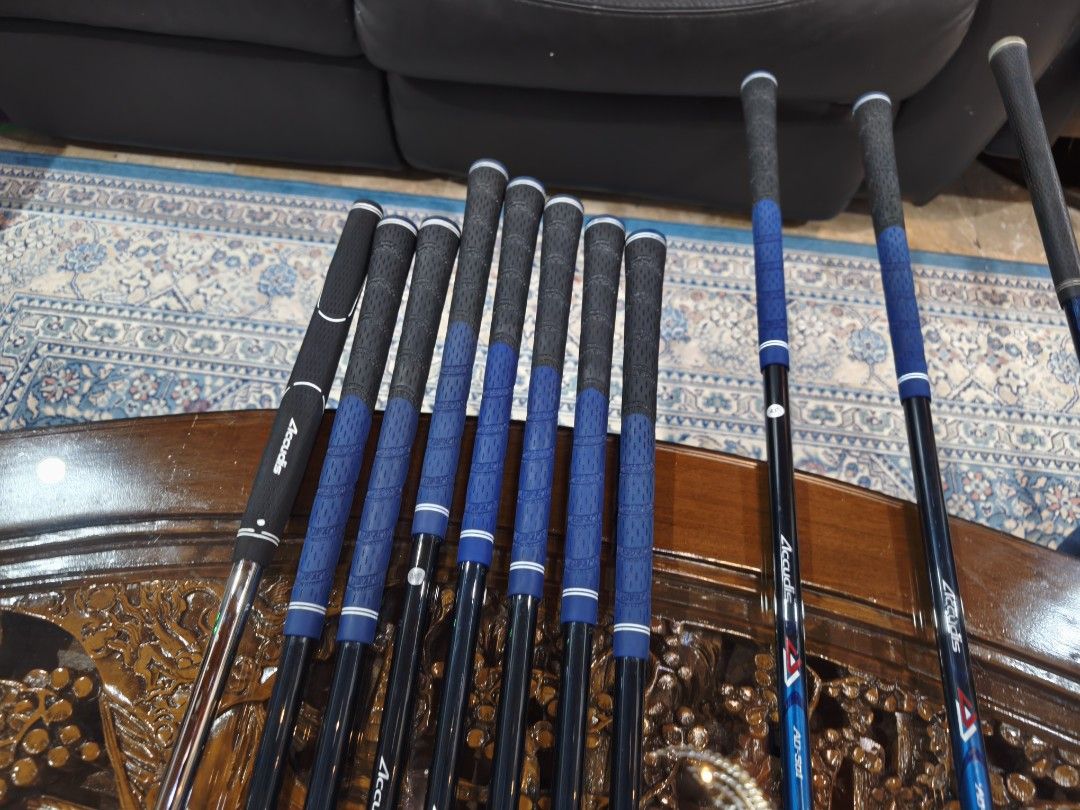 Golf Lefty Set (Category: Other Sports Equipment and Supplies) located in Paranaque City. Submitted by manilagolfmarket (Listing ID 1469654068, Image 3). Description: For Sale Left Handed Set."Lefty" ° Accudis R flex graphite shaft irons °Accudis woods °Accudis semi mallet putter °Try fit 10.5° driver °Stabd bag included in good condition for only 23.8k pick up Bf Paranaque free shipping within MM.