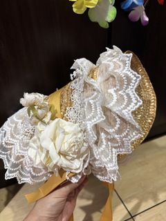 Gothic lolita Gold Goddess Sun Moon Halo Crown Headpiece, Women's ...
