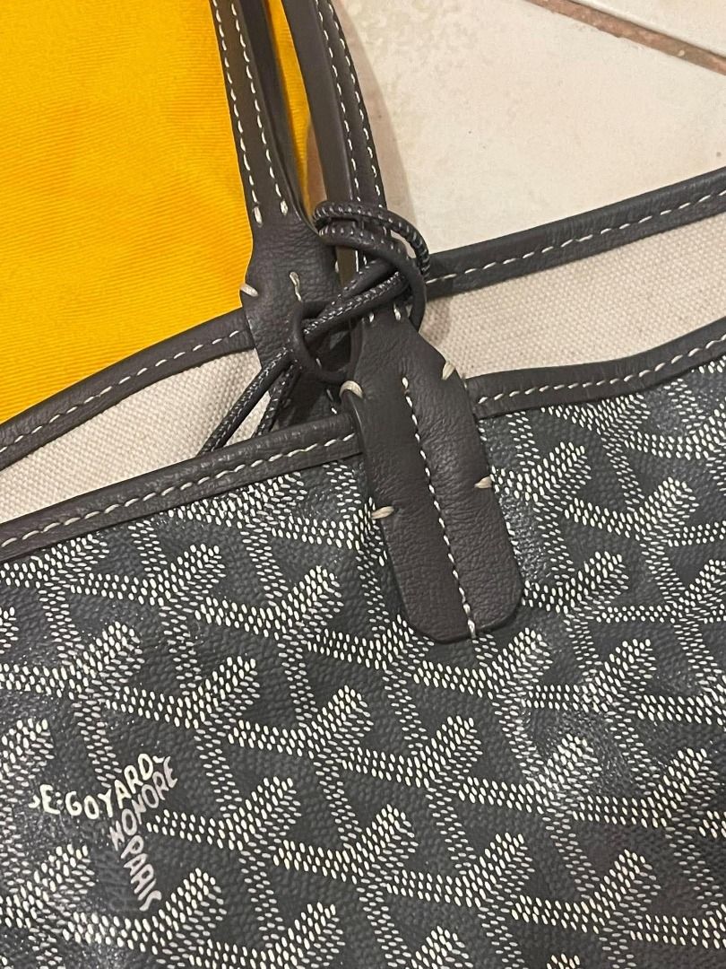Goyard Saint Louis Tote Bag Grey (Category: Luxury Bags & Wallets) located in Las Pinas. Submitted by missfaust (Listing ID 1469690932, Image 3). Description: NGA Soft canvas, sturdy handles Comes with a matching pochette for your small essentials Includes yellow dust bag for storage.