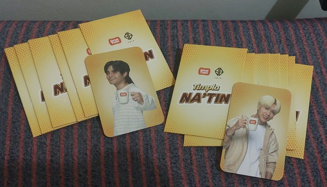 Great Taste Photocards (Category: Raw Singles) located in Manila. Submitted by kg2025 (Listing ID 1469639236, Image 1). Description: - Official SB19 photocard and Great Taste yellow envelope collection - Multiple cards available for collectors and extras - 100% authentic and well-kept condition - Perfect addition to complete your A'TIN - trade to Ken or Stell - meet up cubao gateway or Trinoma.