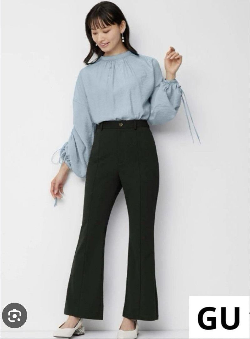 GU - Cut&Sew Flared Pants (Category: Other Bottoms) located in Manila. Submitted by kk_gu.uniclothing.wear (Listing ID 1469729517, Image 1). Description: GU - Cut&Sew Flared Pants W - 28" L -39" Price : 400+sf MOP: GCash Courier — J&T Location: Santo Tomas, Pampanga.