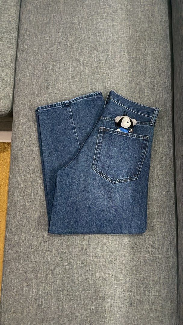 GU by Uniqlo Raw Denim Pants (Category: Jeans) located in Munoz. Submitted by kobswitdathrifts (Listing ID 1469700669, Image 1). Description: 30 waist, 38 length, 12.5 thigh & 9 leg opening.