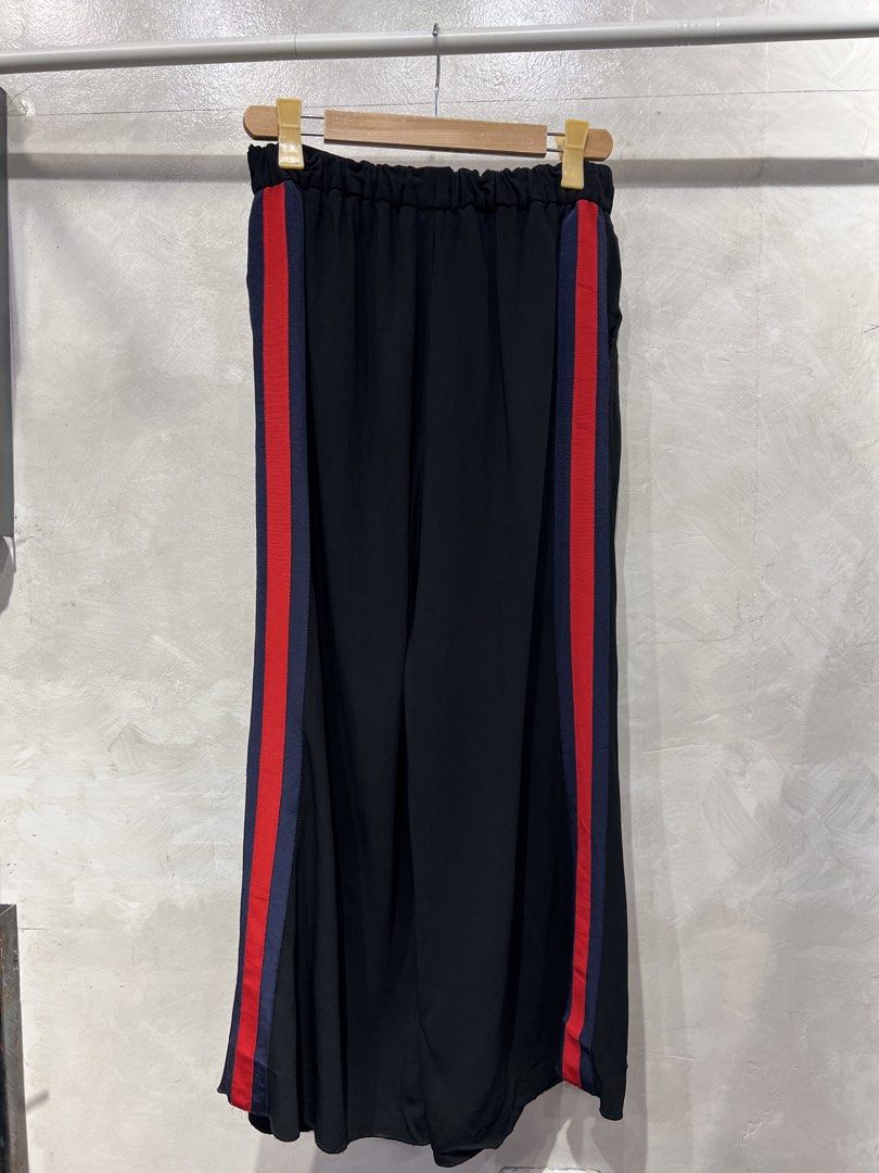 Gucci - Striped Rayon Wide Leg Pants (Category: Other Bottoms) located in Quezon City. Submitted by cityboycrates_ph (Listing ID 1469647055, Image 2). Description: Size: 46 Material: Viscose Made In: Italy Condition: Excellent Color rate: 9.5/10 Issue: None Exact metrics shared upon inquiry. Take a quick moment to double-check the size & condition. Once an order is placed and confirmed, we may not be able to make changes or offer cancellations/re