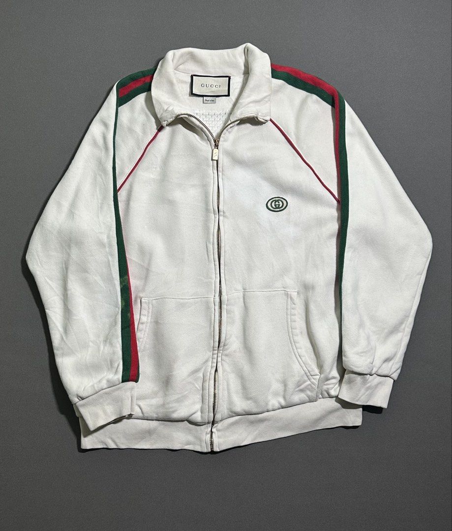 Gucci Sport Jacket (Category: Luxury Apparel) located in Bacolod City. Submitted by dannnsoy (Listing ID 1469648712, Image 1). Description: Gucci Sport Jacket •In very good condition •Dimension: 20.5” x 25.5” •Issue: Signs of usage and fade on sleeve •Price: 2599 only 📍Note: Color may vary to due lighting and camera resolution. .