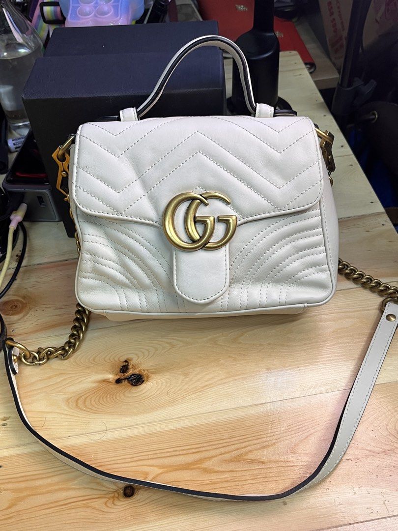 Gucci white sling bag (Category: Luxury Bags & Wallets) located in Cagayan de Oro. Submitted by allaboutukayukaybagscdo (Listing ID 1469646344, Image 1). Description: .