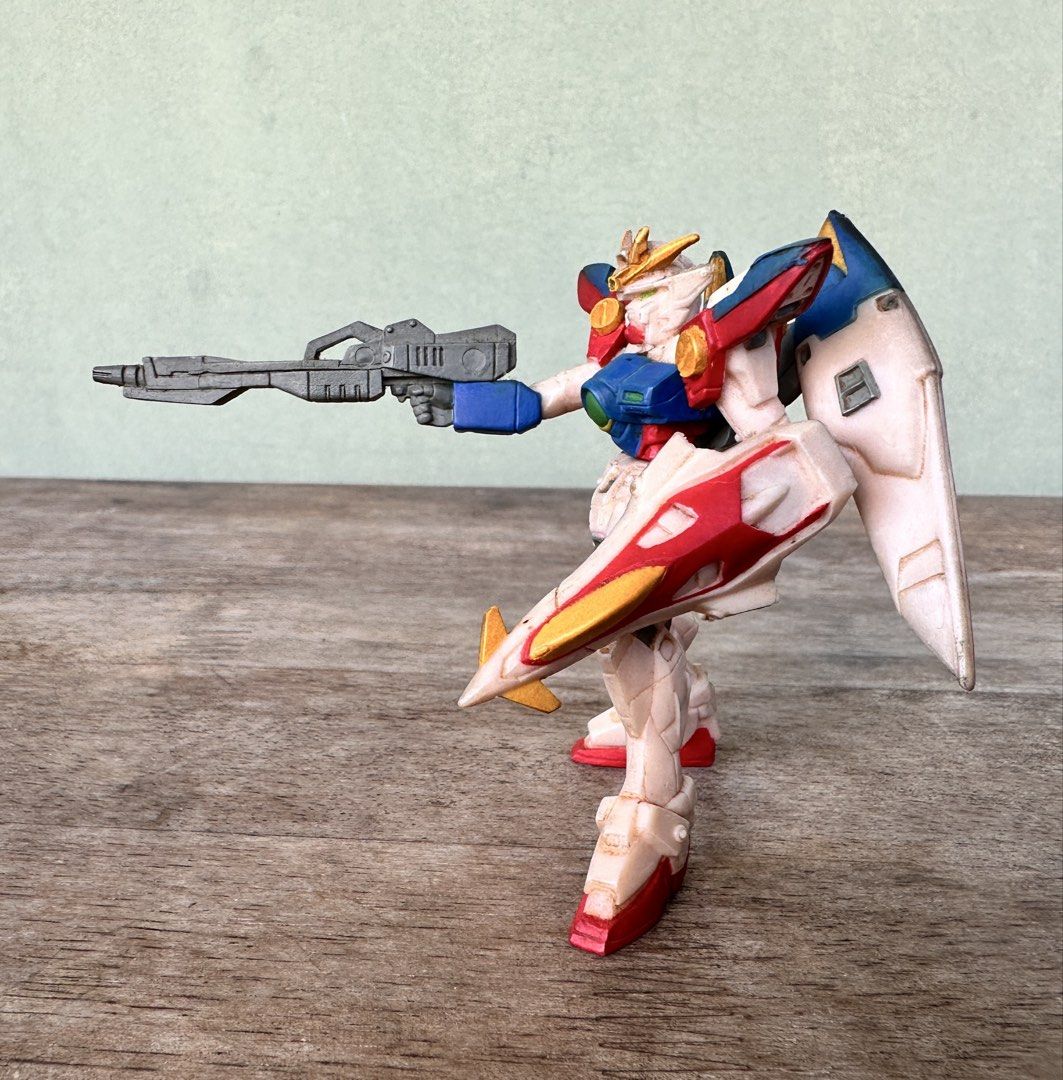 Gundam Wing Zero - Gashapon PVC Action Figure (Category: Vintage Collectibles) located in Mandaluyong City. Submitted by collectorsobsessions (Listing ID 1469731490, Image 2). Description: Gundam Wing Zero - Figure in Good condition. - With some dirt and staining due to age. - Rifle is a bit bent. - Comes as is, what you see is what you get. - PRICE: P600.