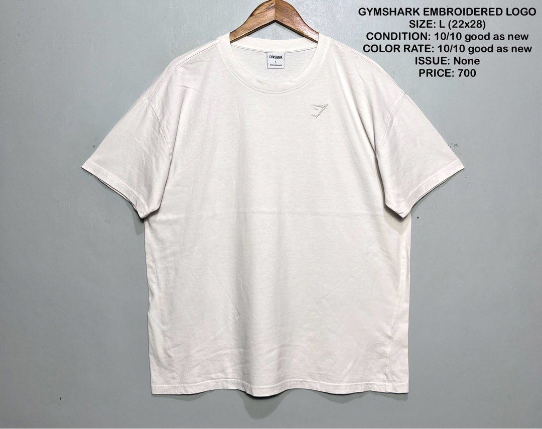 GYMSHARK EMBROIDERED LOGO (Category: Tshirts & Polo Shirts ) located in Bulan. Submitted by moonfindsthrifteditems (Listing ID 1469590574, Image 1). Description: SIZE: L (22x28) CONDITION: 10/10 good as new COLOR RATE: 10/10 good as new ISSUE: None PRICE: 700.