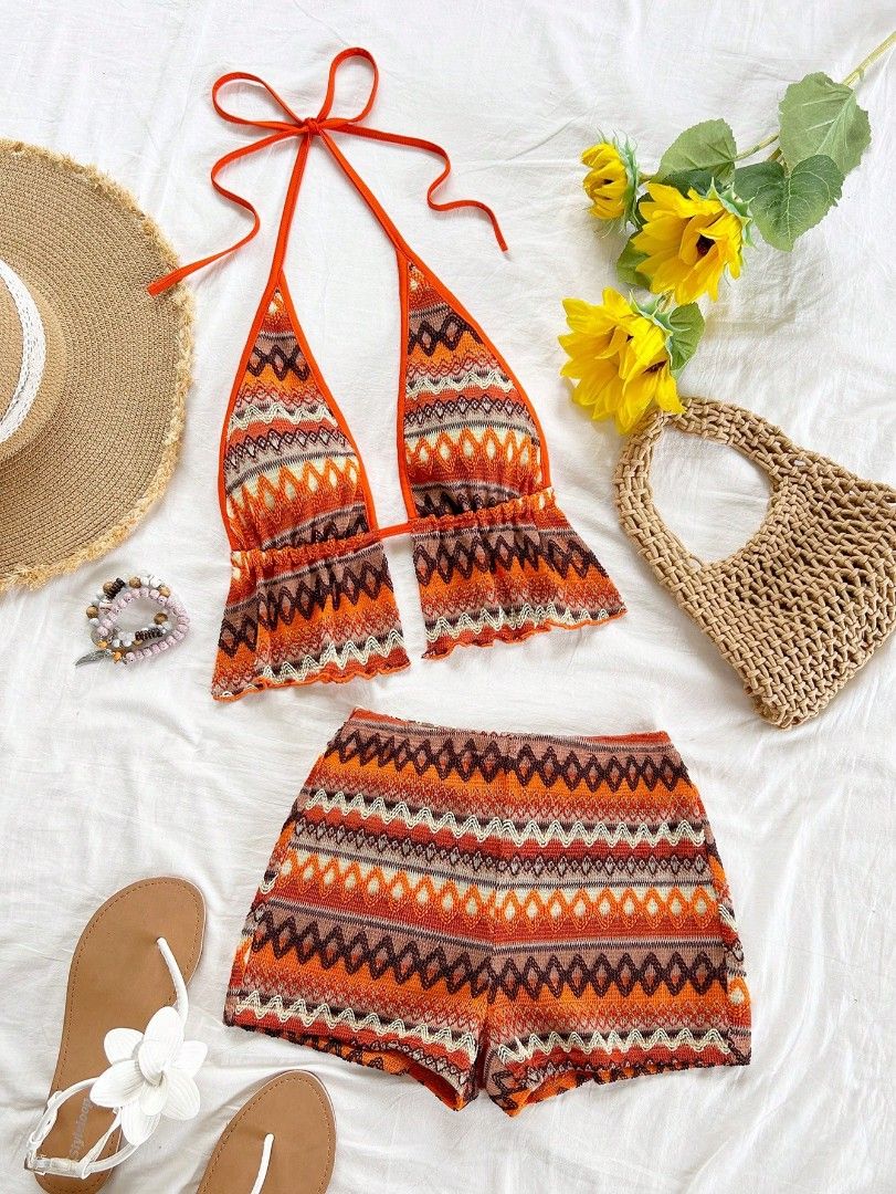 halter 2 piece (Category: Bikinis & Swimsuits) located in Caloocan City. Submitted by aundrea_z (Listing ID 1469680102, Image 1). Description: used once.