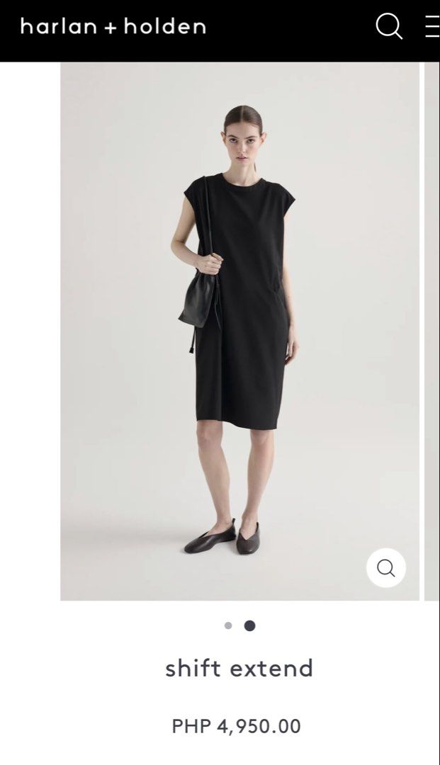 Harlan + Holden Shift Extend Black Dress (Category: Dresses) located in Mandaue City. Submitted by piacatrina08 (Listing ID 1469637273, Image 1). Description: - Fits XS-S - Design: Crew neck, short sleeves, knee length, and practical side pockets - thick fabric.