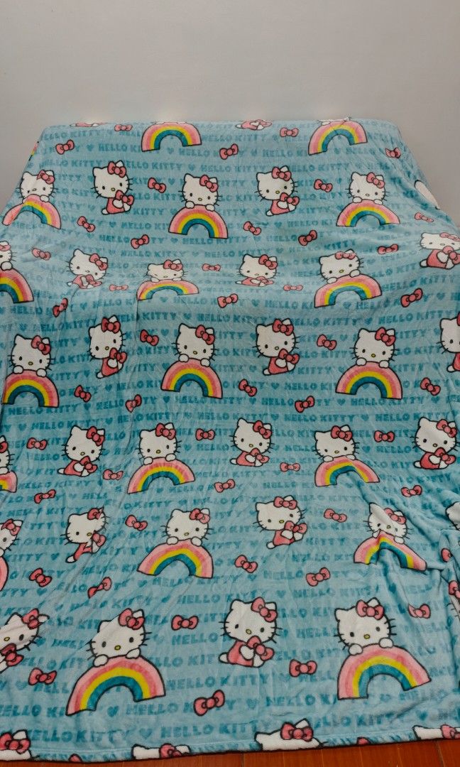 Hello Kitty Blue Fur Fleece Blanket - King (Category: Bedding & Towels) located in Mariveles. Submitted by hl.reyrfinds (Listing ID 1469693319, Image 1). Description: 🍀☘️🍀☘️🍀 ✨ WITH TAG Fur Fleece Blanket Soft, Heavy Glossy ‼️ washable dirt Pay First. MOD: JnT.