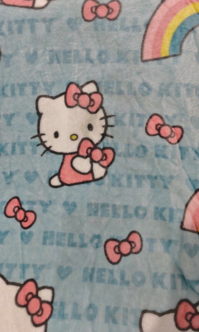 Hello Kitty Blue Fur Fleece Blanket - King (Category: Bedding & Towels) located in Mariveles. Submitted by hl.reyrfinds (Listing ID 1469693319, Image 2). Description: 🍀☘️🍀☘️🍀 ✨ WITH TAG Fur Fleece Blanket Soft, Heavy Glossy ‼️ washable dirt Pay First. MOD: JnT.