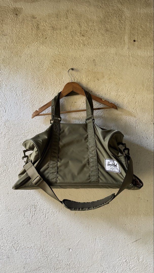 Herschel Duffle Bag (Category: Sling Bags) located in Lipa City. Submitted by scrap.threads (Listing ID 1469729148, Image 1). Description: Item: Herschel Duffle Bag Price: 850 Dimes: Width - Length - Issue: check last pic Lipa City Ship via J&T (Shouldered by buyer) Payment via Gcash ***Notice*** Color may vary due to lighting. Payment first. Item/s are thrifted or used condition unless stated otherwise. Please manage your expectation..