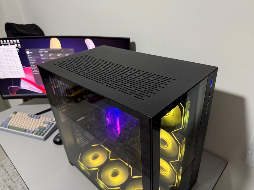 High End PC with basic GPU For Sell (Category: Computer Parts) located in Sungai Mati. Submitted by nanirhmn98 (Listing ID 1469601319, Image 2). Description: High End PC with basic GPU For Sell Specification CPU : i5-14400F (2.5 GHz) MoBo : Asus TUF B760M-Plus Wifi II RAM : 1 x 16GB DDR5 Kingston Fury (4800 MT/s base) (RGB) GPU : Nvidia GT730 4GB RM250 SSD : 512GB Adata Legend 710 (M.2)(PCIe Gen3) AIO : Deepcol Mystique 360 PSU : Forgot Case : Li