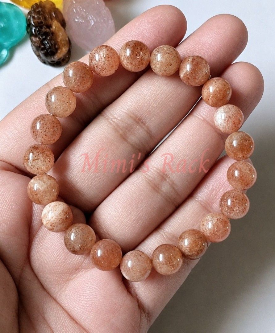 HIGH QUALITY ARUSHA SUNSTONE NATURAL STONE BRACELET (Category: Bracelets) located in Taguig. Submitted by mimisrack (Listing ID 1469608502, Image 1). Description: 🧡☀️ Happiness & Positivity — symbolizes joy, optimism, and uplifting energy. 💪 Confidence & Courage — represents self-belief, independence, and inner strength. 🔥 Motivation & Ambition — traditionally associated with determination, enthusiasm, and pursuing goals. 💰 Abundance & Prospe