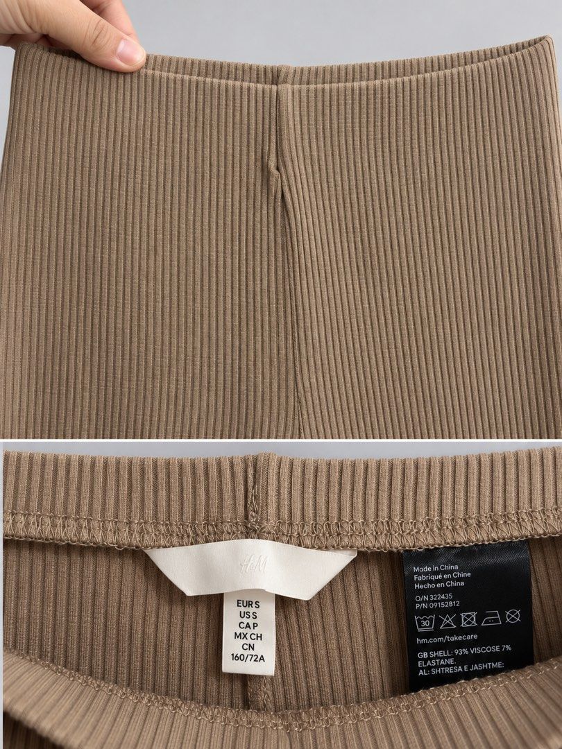 H&M Brown Ribbed Flared Trousers Size S (Category: Jeans) located in Cabanatuan. Submitted by yass03_loved (Listing ID 1469626467, Image 2). Description: Never used Good as new.