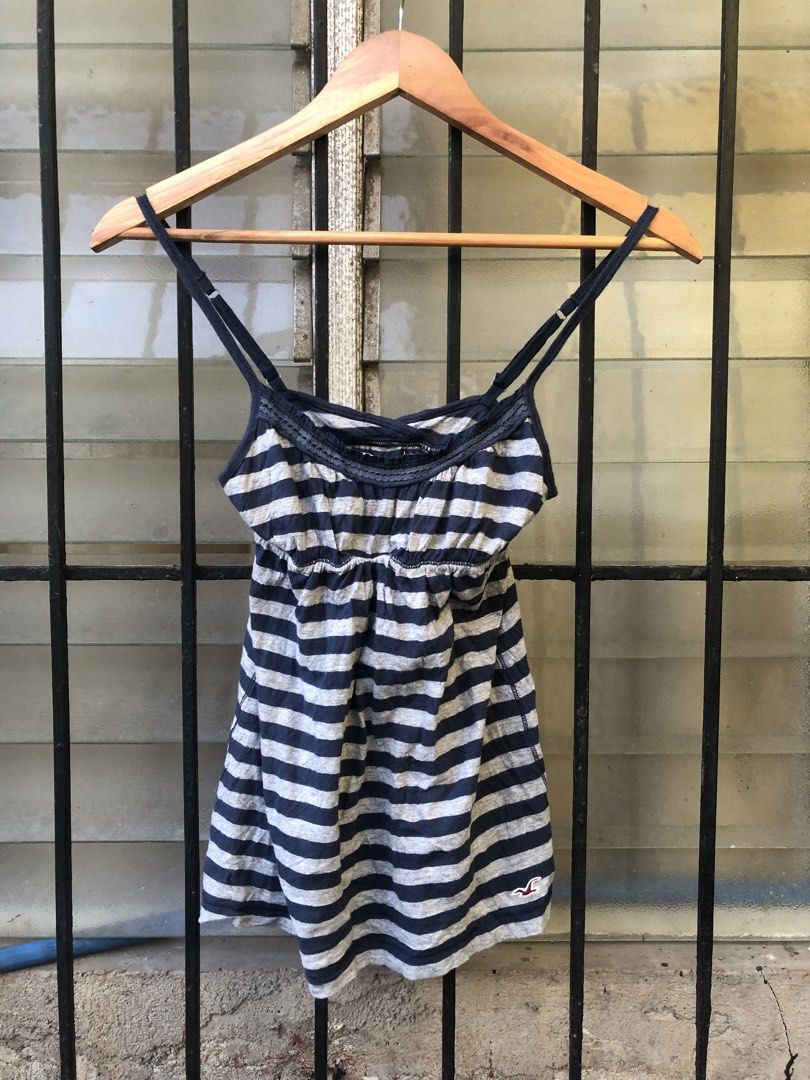 Hollister Babydoll (Category: Others Tops) located in Manila. Submitted by bajinboo (Listing ID 1469704225, Image 1). Description: Hollister Stripe Babydoll Good as like new Condition No issue Size - XS J&T.