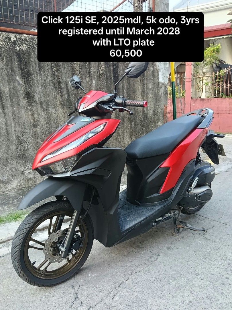 HONDA CLICK 125i V2 / V3 (Category: Motorbikes for Sale) located in Cavite. Submitted by jorrell.balleta (Listing ID 1469579977, Image 2). Description: 🏍️ FOR SALE: HONDA CLICK 125i V2 / V3 🏍️ Looking for a reliable, stylish, and fuel-efficient motorcycle? Check out this Honda Click 125i V2/V3! 🔥 ✅ Sporty and stylish design ✅ Fuel-efficient and economical ✅ Smooth and comfortable ride ✅ Perfect for daily use, work, or school ✅ Reliable Honda p