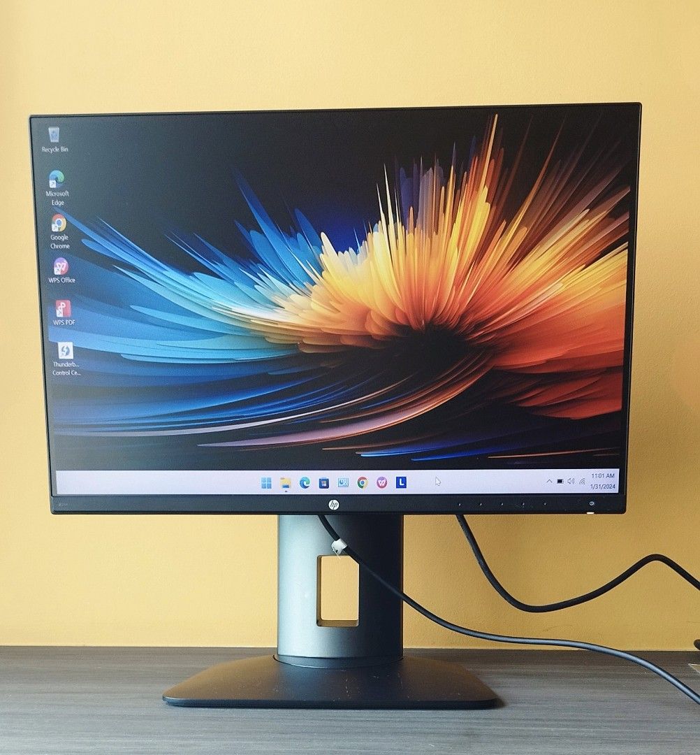 Super Hub Computer HP 24 inch Monitor Screen, IPS & FHD, Super Narrow Bezel, Whole Set ...