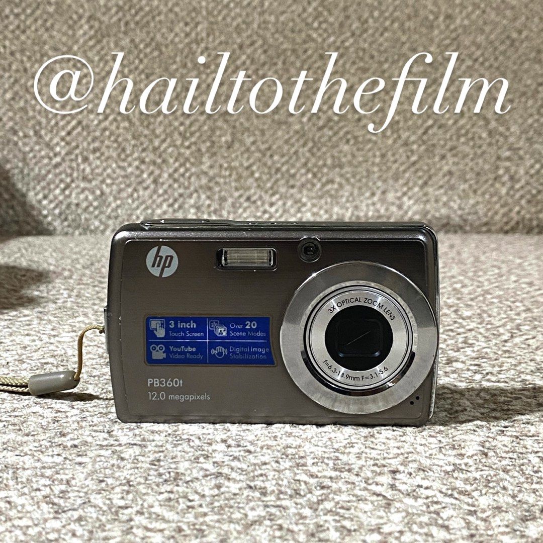 HP PB360t Digital Camera (Digicam) TOUCHSCREEN in SILVER with ACCESSORIES ! (Category: Cameras) located in Manila. Submitted by hailtothefilm (Listing ID 1469712709, Image 1). Description: 📸 HP PB360t Digital Camera (Digicam) TOUCHSCREEN in SILVER with ACCESSORIES ! for Sale 3,599! DESCRIPTION: ✅in PRISTINE body condition. ✅ crisp outputs ✅Tested, fully functioning. ✅ Fully functioning LCD, all sides ✅ 12.0 megapixel ✅ 3.0 inches screen ✅ One of
