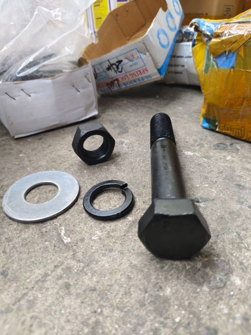 HT Hex Bolt & Nut Specs: M24 x 160 with flat & lock washer (Category: Everything Else Others) located in Manila. Submitted by 09171479278_elsie. (Listing ID 1469635335, Image 2). Description: HT Hex Bolt & Nut Specs: M24 x 160 with flat & lock washer.
