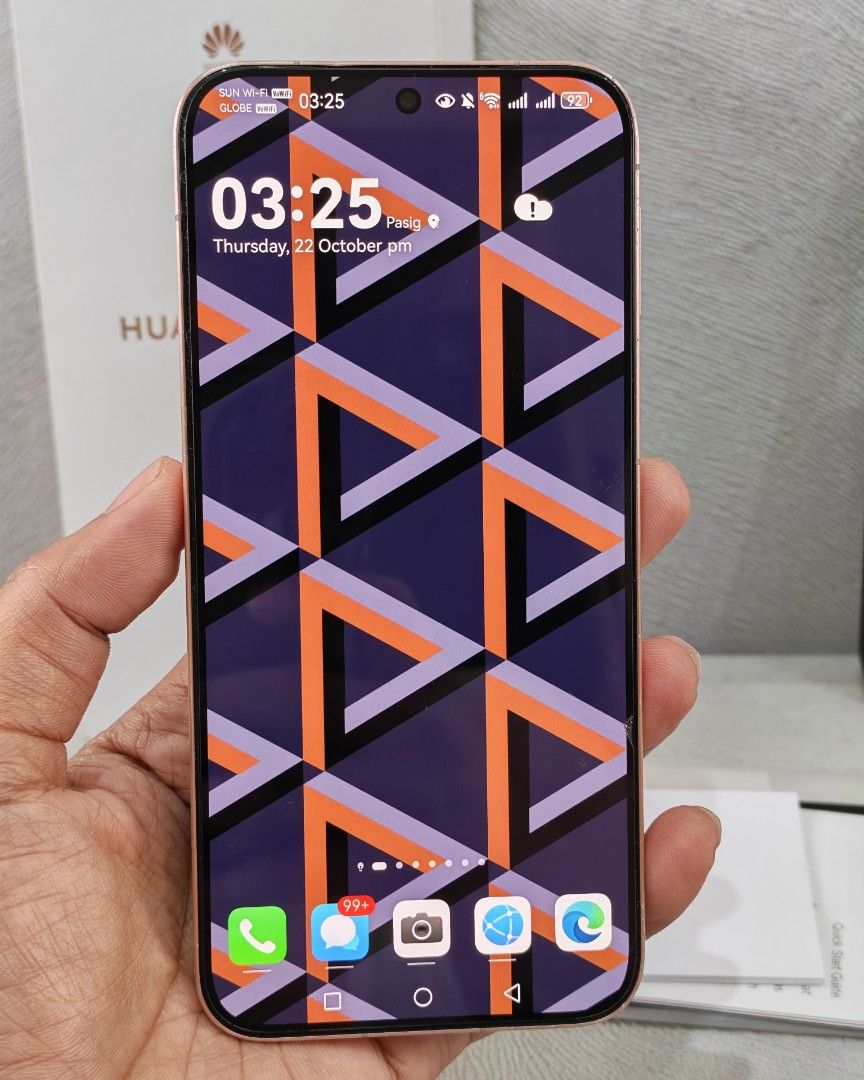 Huawei Pura 80 (Category: Huawei) located in Marikina City. Submitted by dearfriend_02 (Listing ID 1469641184, Image 2). Description: For Sale Huawei Pura 80 12gb/256gb Complete package with Orig super charger and case. Note : With some dents sa corner (so pass po sa maselan). Covered naman ng case if ever. No issues on the unit itself. Pick-up : Dela Paz, Pasig City or BGC Fixed Price. Thank you .