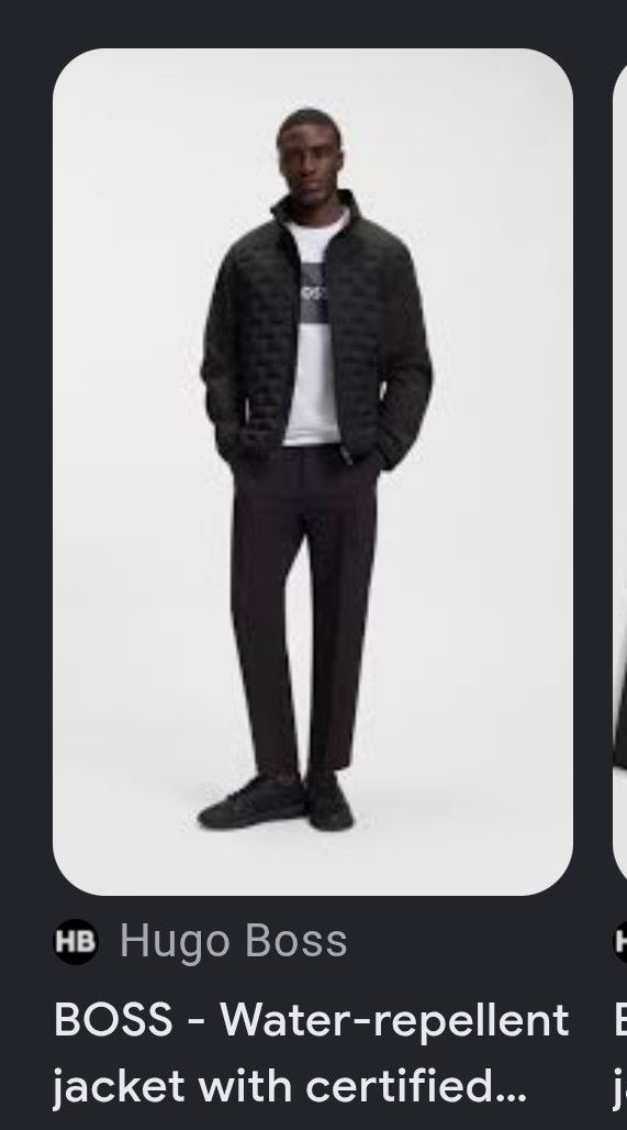 Hugo Boss Fullzip Jacket (Category: Hoodies) located in Cabuyao City. Submitted by THRIFTHITS (Listing ID 1469671576, Image 2). Description: Hugo Boss Quilted Full Zip Jacket (Authentic) Excellent condition 23x28 Mine 580‼️ Direct Message me and Add for fast Transaction ty .