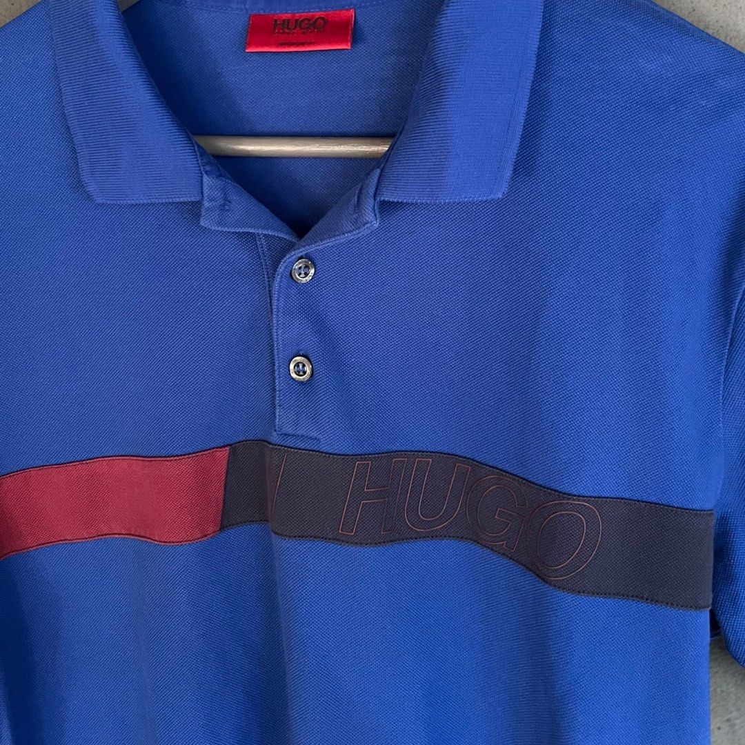 Hugo Boss Polo Shirt (Category: Tshirts & Polo Shirts ) located in Adams. Submitted by princess.maggie (Listing ID 1469581346, Image 2). Description: - good as new - medium on tag - 20.5 x 27 - no issue.