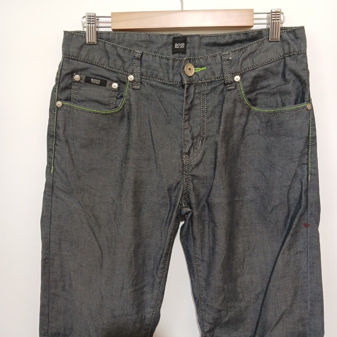 HUGO BOSS REGULAR FIT (Category: Jeans) located in Ozamiz City. Submitted by 2nd.sight (Listing ID 1469672521, Image 3). Description: size: 32x34 on tag w: 32 l: 40.5 hem: 7.5 issue: paint stain(see last 2 pics).