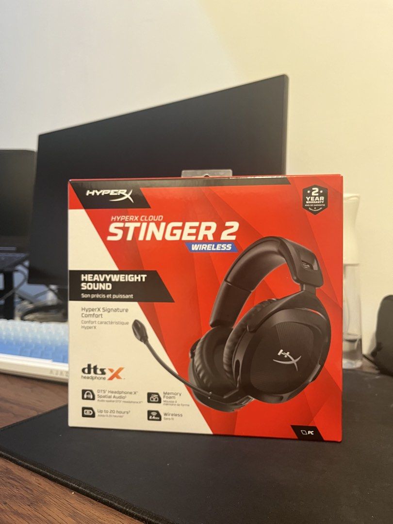 HyperX Cloud Stinger 2 Wireless Gaming Headset (Category: Headphones & Headsets) located in Manila. Submitted by shanehans (Listing ID 1469637492, Image 1). Description: - Model: HyperX Cloud Stinger 2 Wireless Gaming Headset (Black) - Condition: Fully tested and in great working condition. Only used 3 times. - Audio: DTS Headphone:X spatial audio support for PC - Comfort: Over-ear design with plush memory foam ear cushions - Mic: Built-in swivel