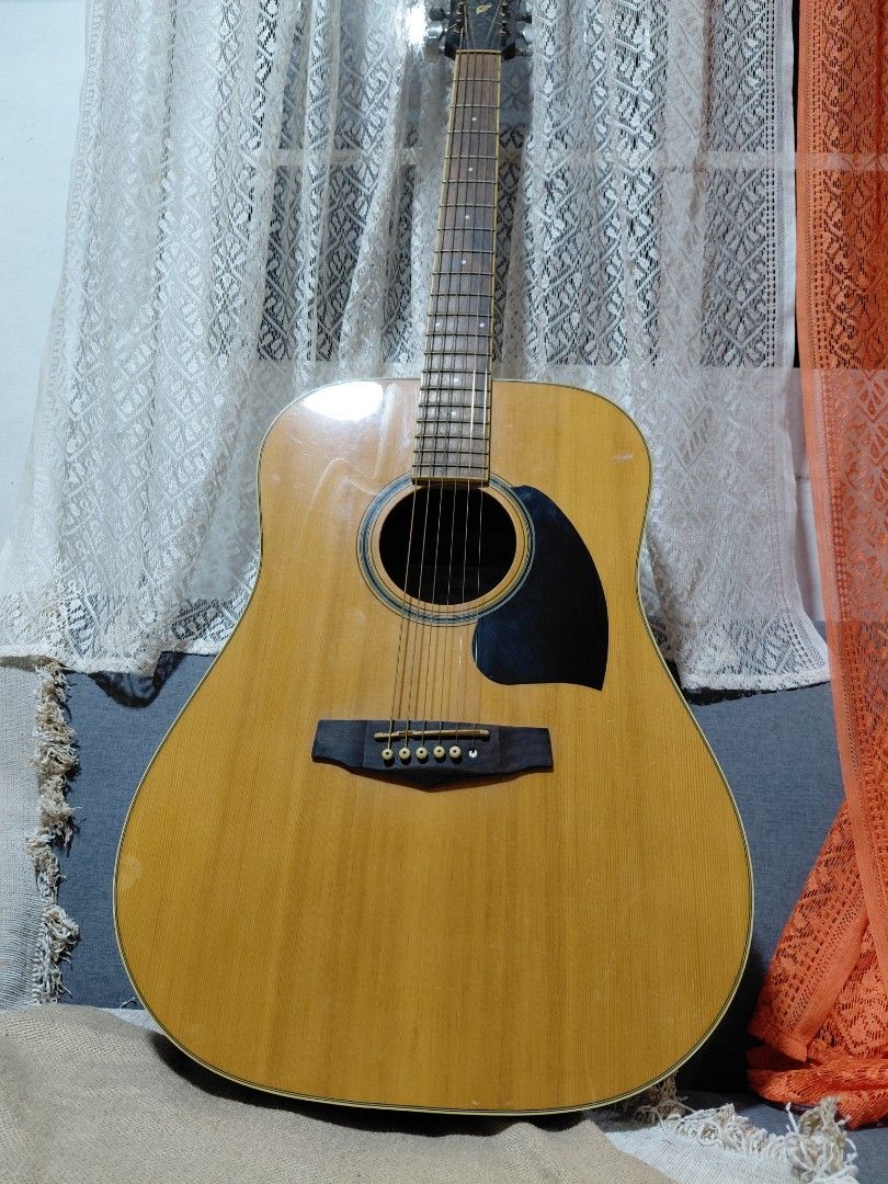 Ibanez PF15-NT (Category: Musical Instruments) located in Santa Rosa. Submitted by kaijirocruz (Listing ID 1469720182, Image 1). Description: Type- Adulr sized Laminated Guitar - Finish: Natural wood top with glossy dark back and sides - Hardware: Black pickguard and reliable metal tuning pegs - Condition: Plays fine and sounds solid; has minor surface scratches and a small scuff on the top body from playing - Perfect for beginners or casual jam 