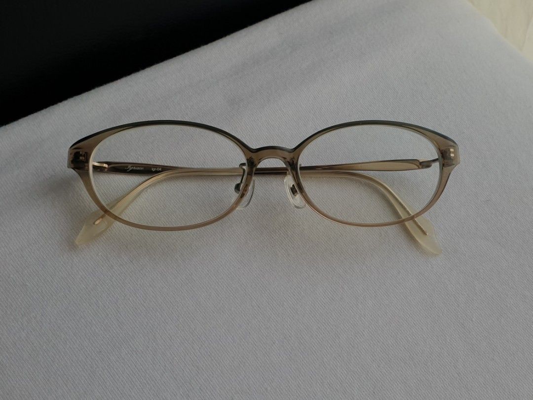 iGrace Titanium Eyeglass Frame (Category: Sunglasses & Eyewear) located in Quezon City. Submitted by WasalakTwo (Listing ID 1469665942, Image 2). Description: Made in Japan Durable and high quality Goodcondition Clean and presentable Lens are graded, but replaceable Open for delivery nationwide Front Width 13.5cm Front Height 3.6cm.