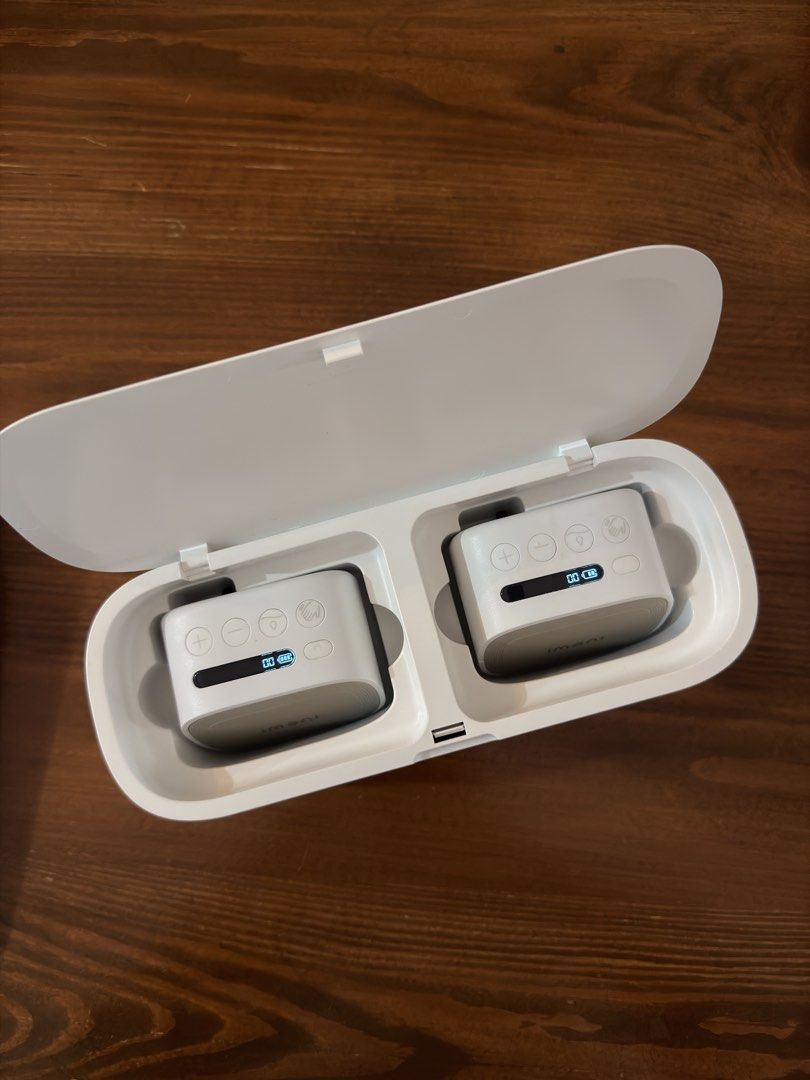 Imani i2 Plus Double Wearable Breast Pump with Dock (Category: Breastfeeding & Bottle Feeding) located in Antipolo. Submitted by nikkirebellon (Listing ID 1469581477, Image 2). Description: - Imani i2 Plus double wearable breast pump set - Includes charging dock and original box - All parts thoroughly cleaned and laid out as pictured - Portable, hands-free design for convenient pumping on the go - Complete set with dual motors, collection cups, f