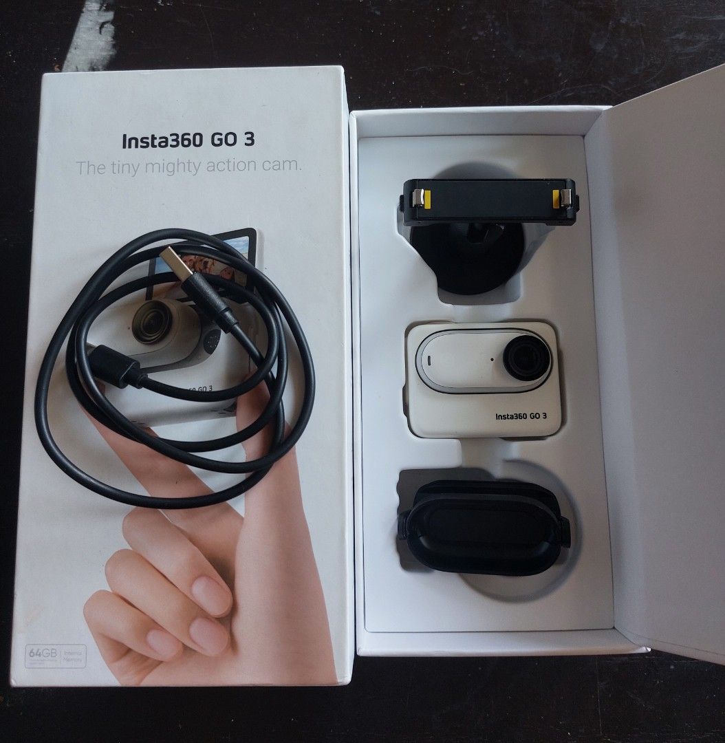 Insta360 GO 3 64GB Action Camera (Category: Video Cameras) located in Manila. Submitted by royalwater-108816 (Listing ID 1469664685, Image 1). Description: RUSH SALE! INSTA360 GO 3 (64GB) ​Price: ₱8,000 ​100% working and no functional issues ​medyo madumi lang dahil natambak, but does not affect the performance ​ inclusions: strictly what you see in the photo only. MEET UP ONLY TOMORROW (FRIDAY) Location: Any LRT 1 station. RUSH RUSH.