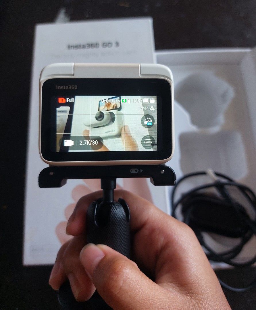 Insta360 GO 3 64GB Action Camera (Category: Video Cameras) located in Manila. Submitted by royalwater-108816 (Listing ID 1469664685, Image 3). Description: RUSH SALE! INSTA360 GO 3 (64GB) ​Price: ₱8,000 ​100% working and no functional issues ​medyo madumi lang dahil natambak, but does not affect the performance ​ inclusions: strictly what you see in the photo only. MEET UP ONLY TOMORROW (FRIDAY) Location: Any LRT 1 station. RUSH RUSH.