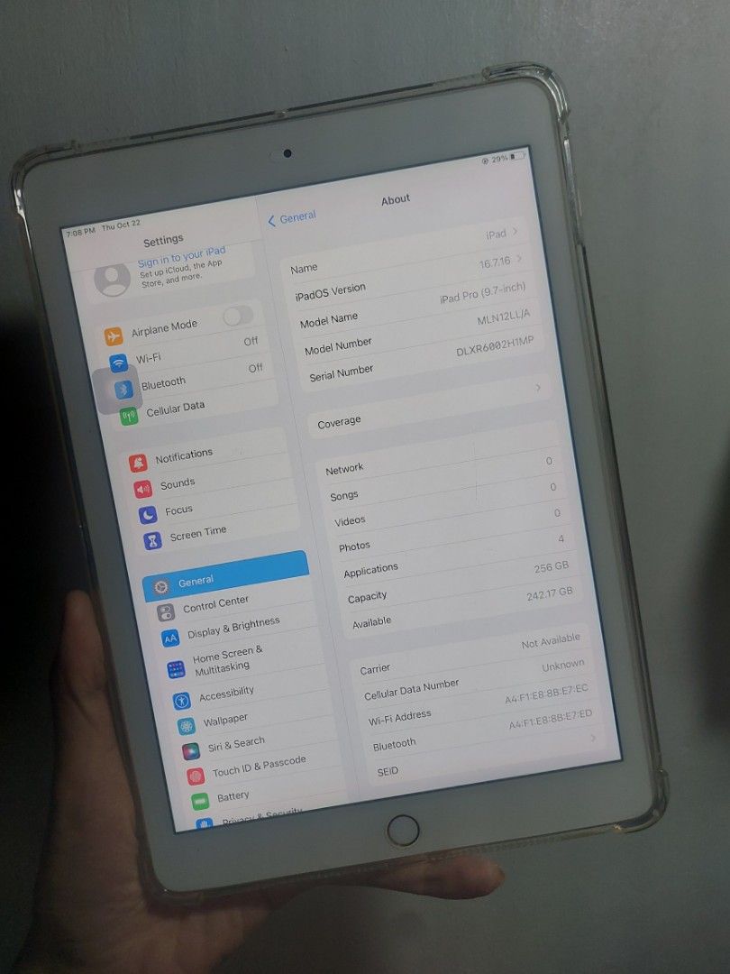 iPad Pro 9.7 (Category: iPad) located in Quezon. Submitted by kcathyyy (Listing ID 1469675986, Image 2). Description: iPad Pro 9.7 ☆256GB ☆Gold ☆ Inclusions: Clear protective case, paperlike screen protector installed, plus free extra tempered glass NEGOTIABLE.