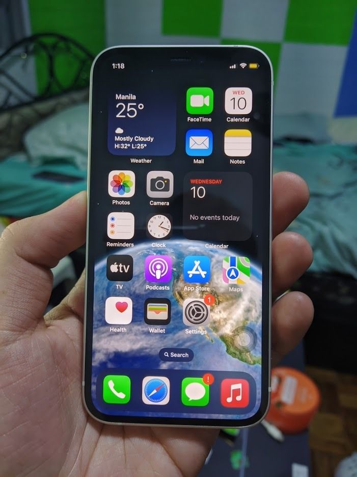 iPhone 12 Mini 64GB Factory Unlocked White (Category: Other Mobile & Gadget Accessories) located in Quezon City. Submitted by cosmic_xhenon (Listing ID 1469613162, Image 2). Description: FOR ONLY 9.8K PRICE CHECK MY FEEDBACKS FOR BUYERS CONFIDENCE FACE ID AND TRUE TONE WORKING around 98% smoothness overall STILL PRESENTABLE NEVER BEEN OPENED OR REPAIRED 74% BATTERY HEALTH STILL ORIGINAL BATTERY GREAT BATTERY LIFE STILL FACTORY UNLOCKED OPENLINE T